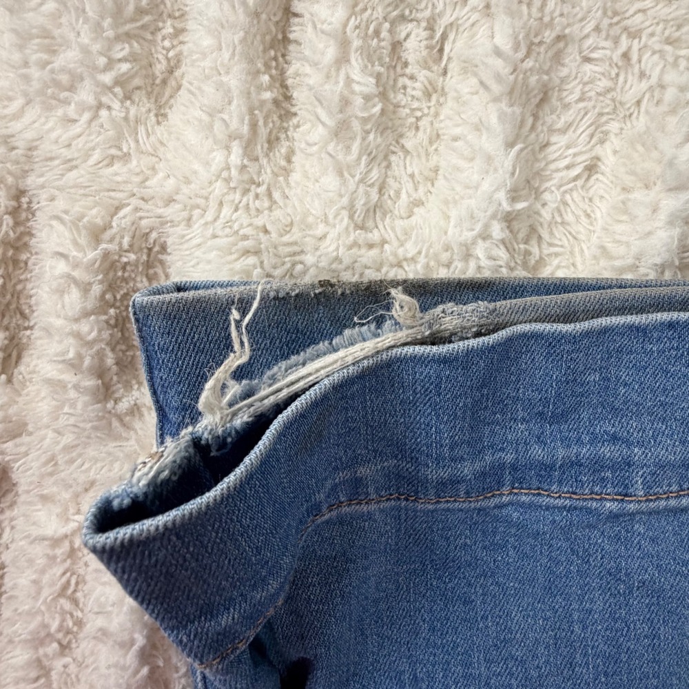 American Eagle Super High Rise Baggy Wide Leg Cargo Jeans Blue 4 Regular - Picture 11 of 11
